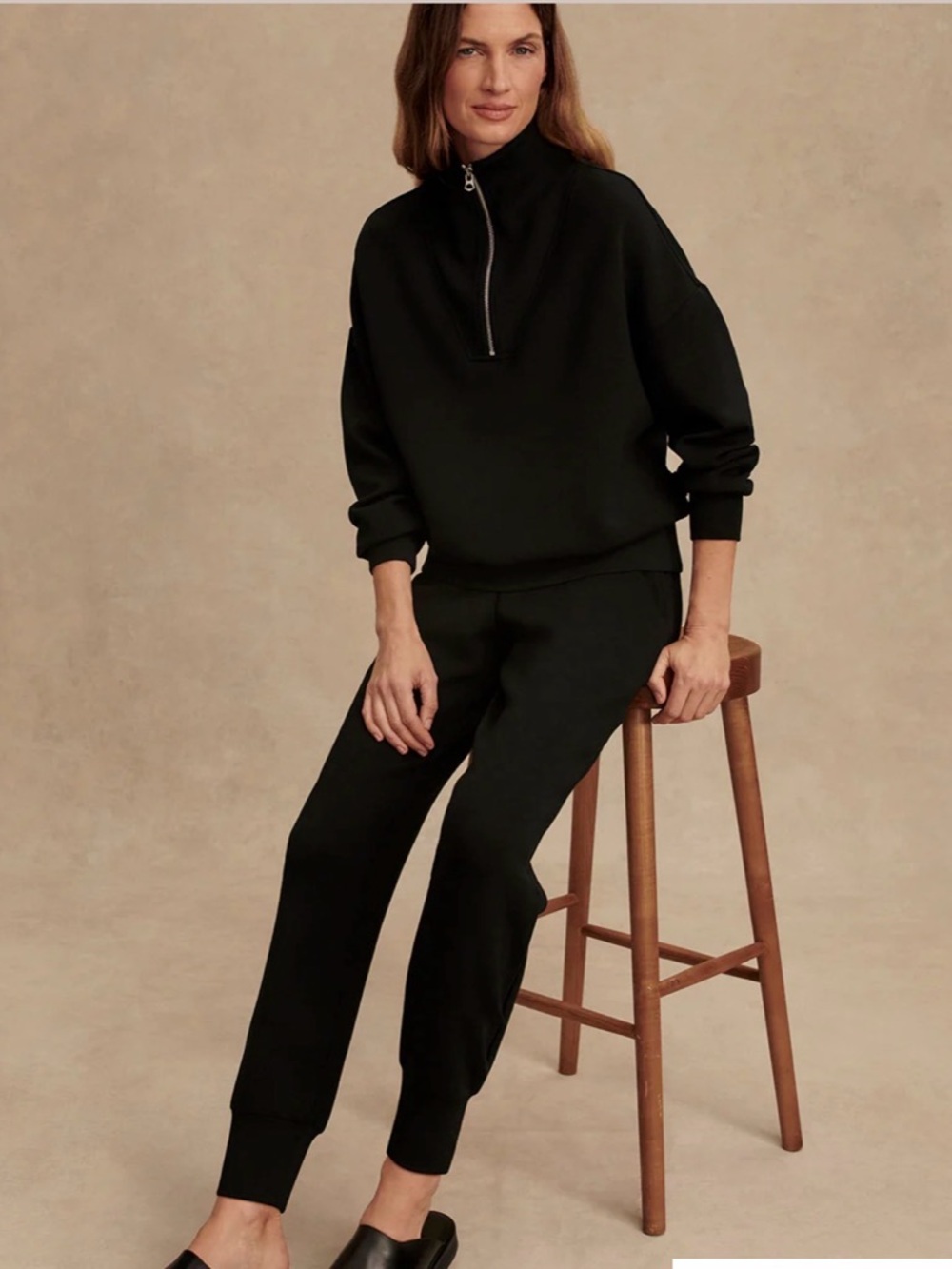 NWOT $128 Varley The Slim Cuff Pant 25" black size xs fits like medium